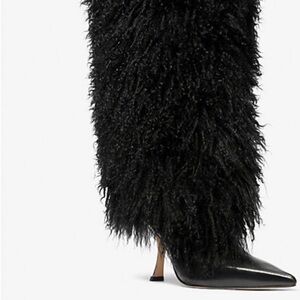 Luxurious Black Fur Women's Boots